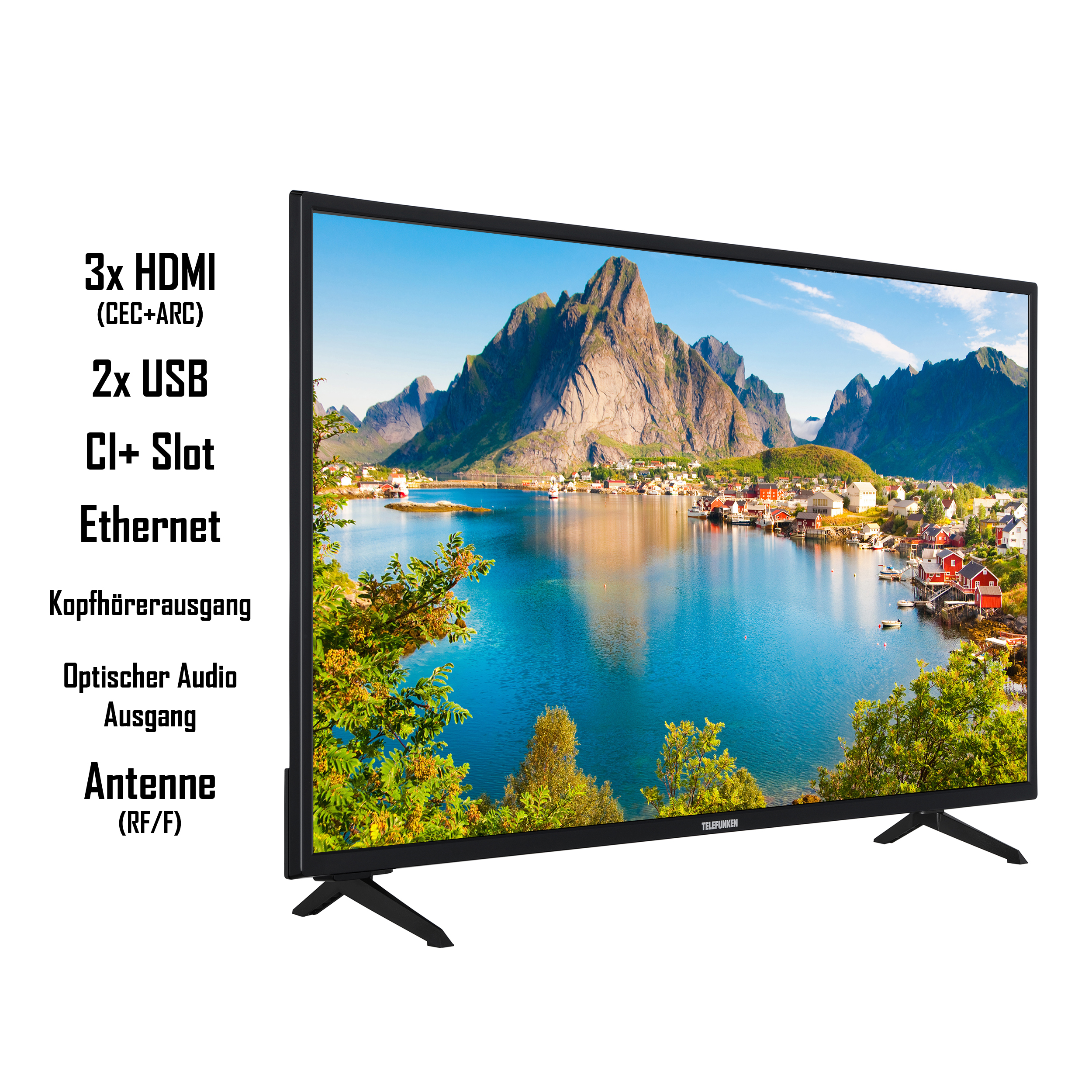 Zoll LED UHD XU43SN550S TELEFUNKEN TV 4K, (Flat, / SMART 43 TV) 108 cm,