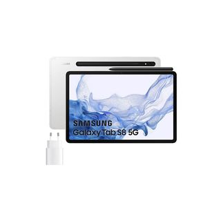 Tablet - SAMSUNG Galaxy Tab S8, Plata, 128 GB, 11 " WQXGA, 8 GB RAM, Qualcomm Snapdragon 898, Android