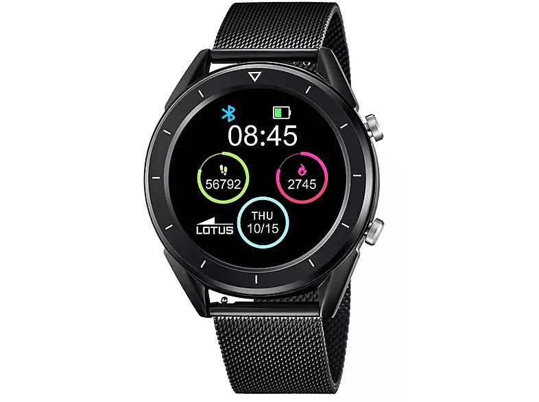 SMARTWATCH LOTUS 50048/1 NEGRO CORREA DE ACERO INOXIDABLE 316L, FUNCIÓN  LLAMADAS, BLUETOOTH, HOMBRE