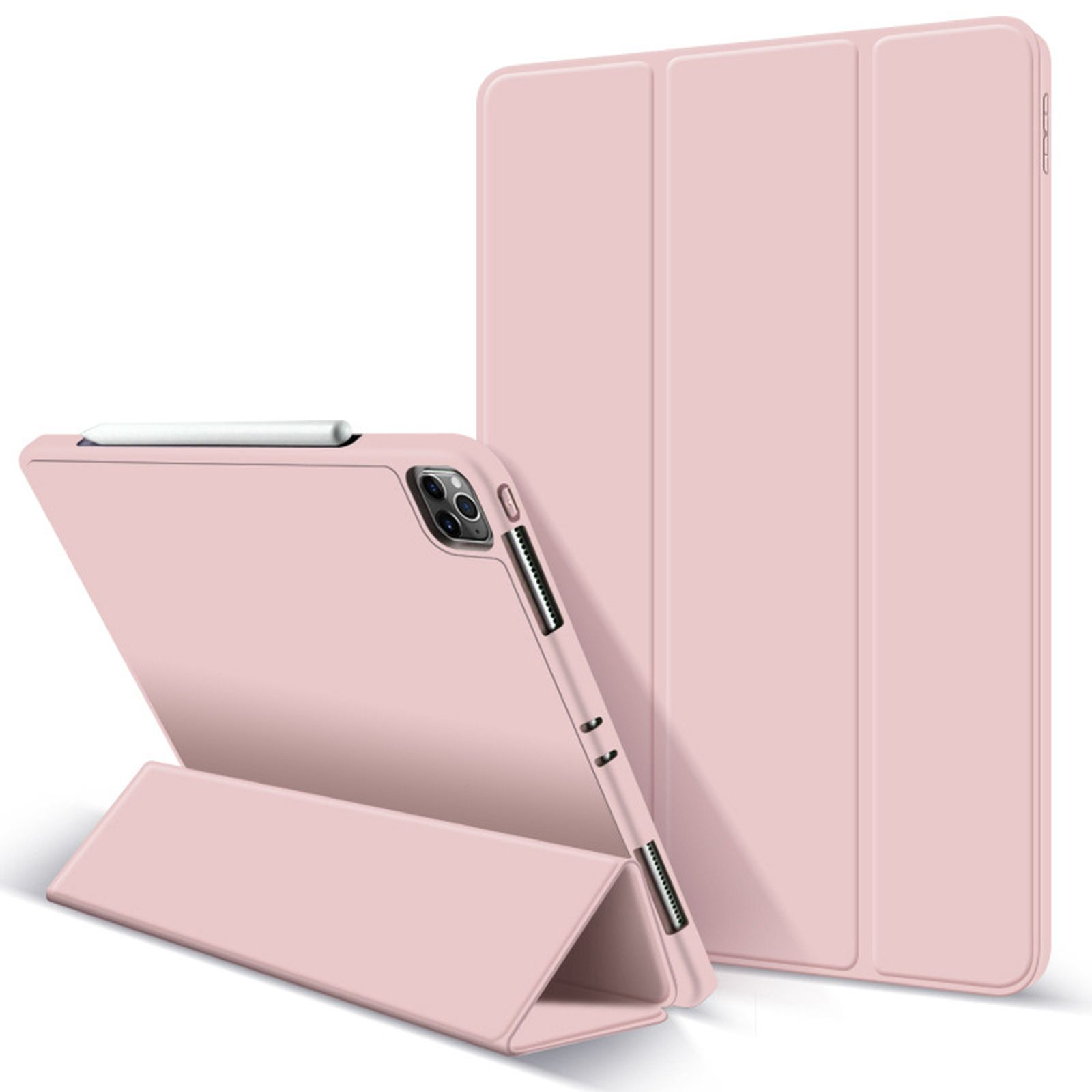 LOBWERK Hülle Schutzhülle Bookcover für 2020/2022 Generation) (4th 2020 4 (4th Apple Ipad 2020 Pro 11 Air Rosa iPad Generation) Kunststoff