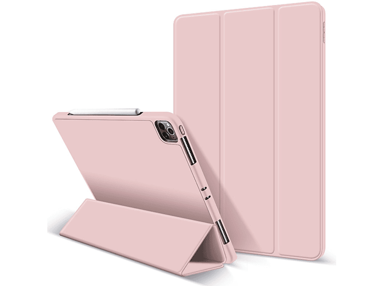 LOBWERK Hülle Schutzhülle Bookcover für Apple iPad Air 4 2020/2022 (4th Generation) Ipad Pro 11 2020 (4th Generation) 2020 Kunststoff, Rosa