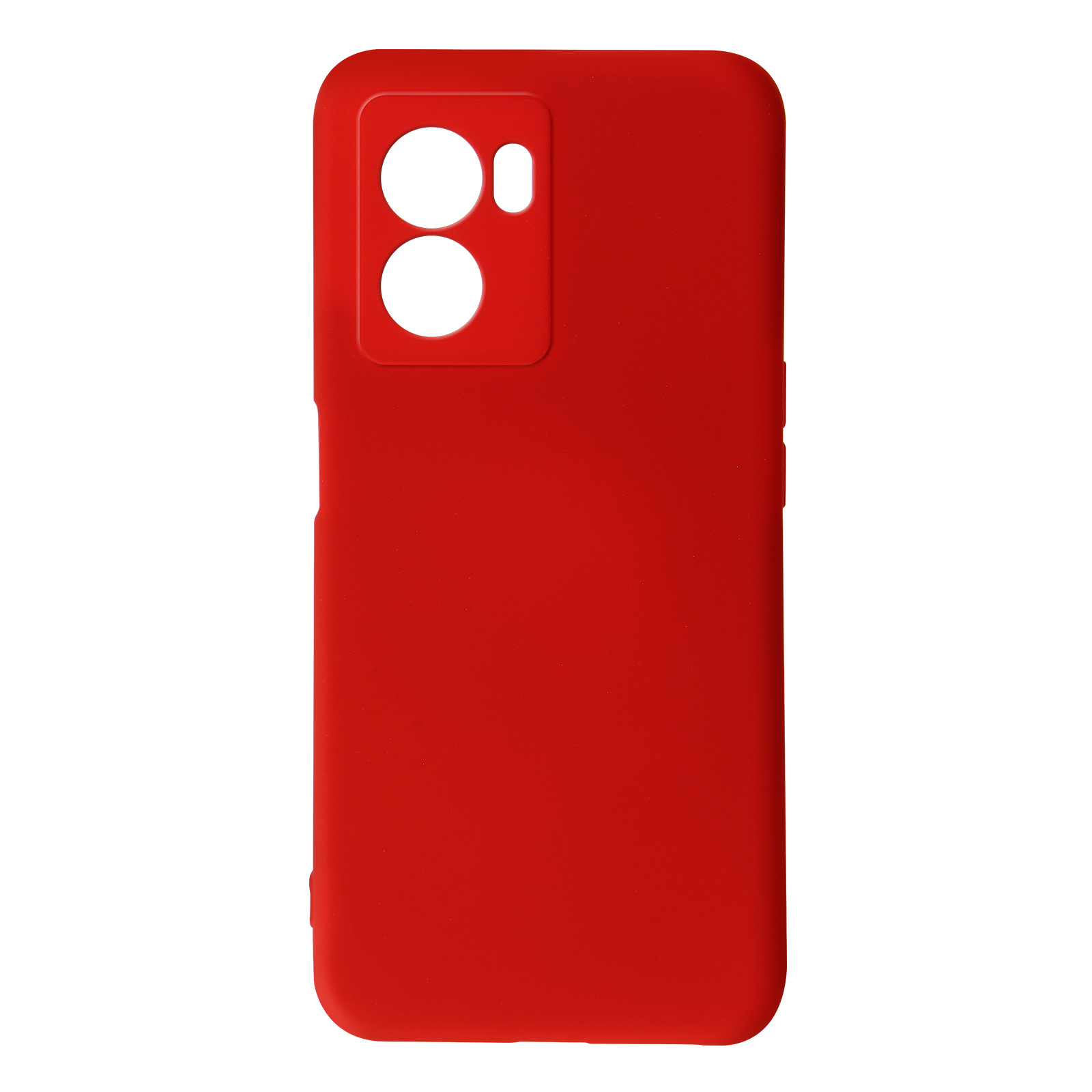 Custodia per telefono rossa con protezione fotocamera. Lo sfondo è bianco.