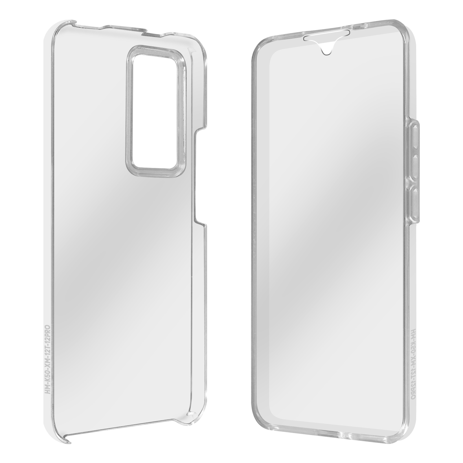 AVIZAR Vorder- Rückseite Schutzhülle, Full Series, Full Transparent Xiaomi, Cover 12T Pro, Cover