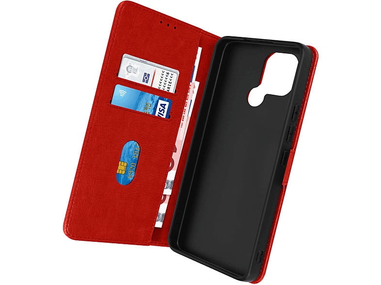Bookcover, Xiaomi, A2, AVIZAR Rot Series, Redmi Chesterfield