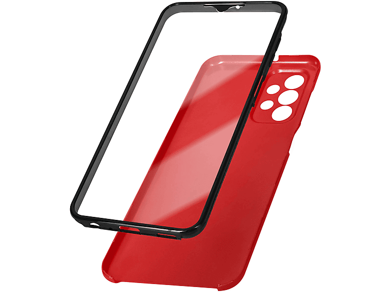 AVIZAR Vorder- Rückseite Schutzhülle, Full Samsung, A23 Full Galaxy Cover 5G, Rot Cover, Series