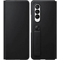SAMSUNG Leather Cover, Bookcover, Samsung, Galaxy Z Fold 3, Schwarz