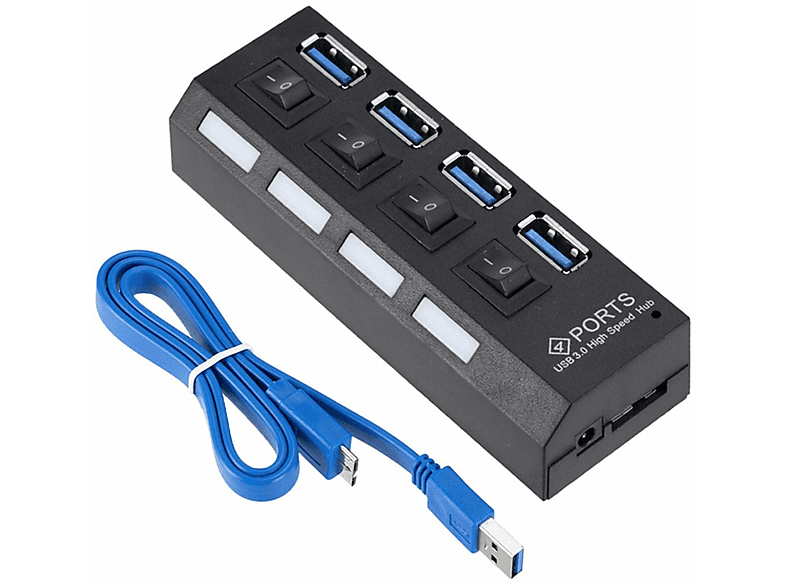 Hub, USB3.0, schwarz USB APTEL