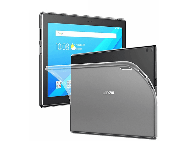 LOBWERK Hülle Schutzhülle Backcover für TB-X704 Plus 4 Transparent LENOVO 10 Tab TPU