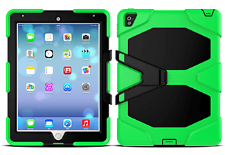 LOBWERK 3in1 Outdoor Schutzhülle Case Bookcover für Apple iPad 2017 9.7 Zoll Kunststoff, Grün