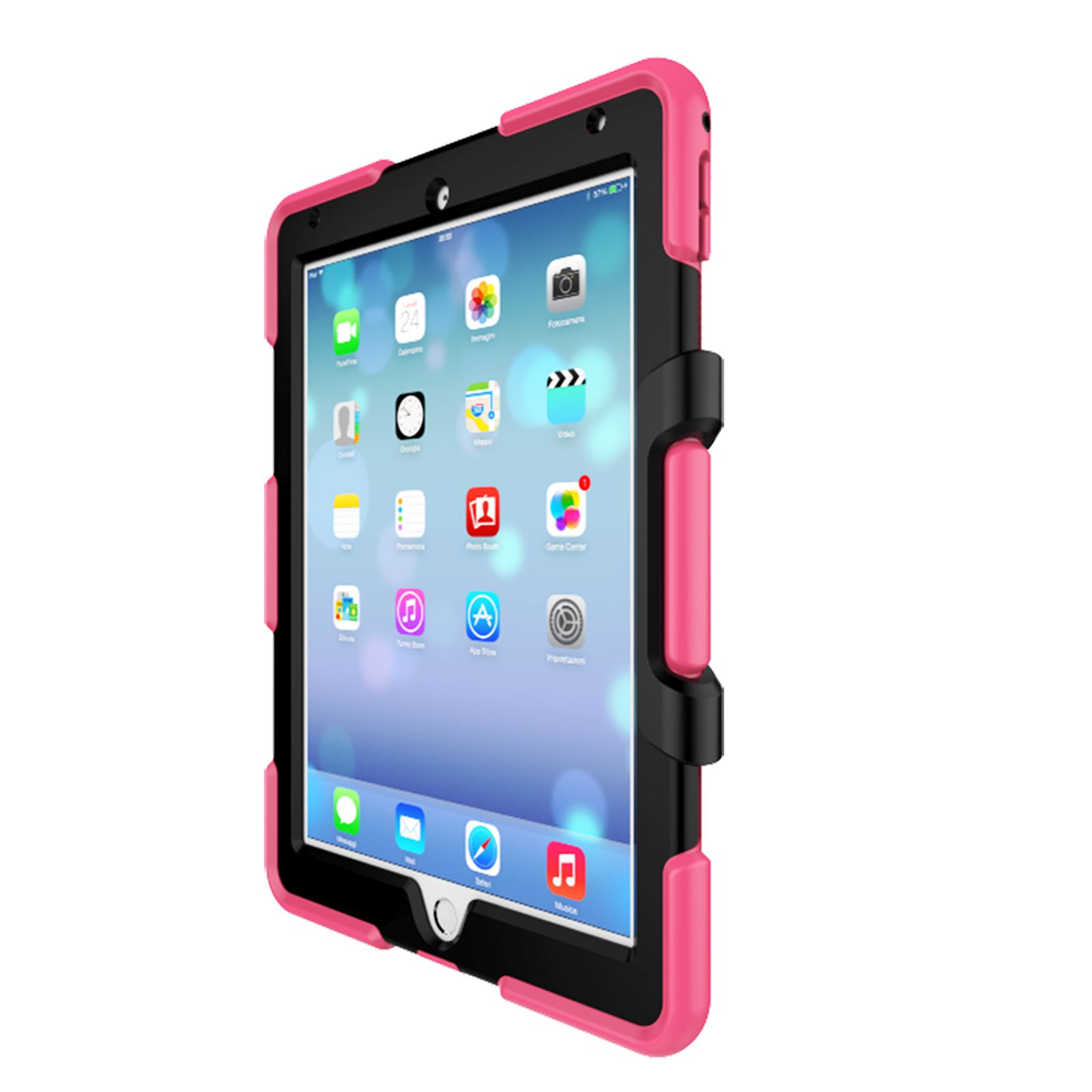9.7 Outdoor Case Zoll Apple 3in1 LOBWERK 2017 Bookcover für Schutzhülle iPad Kunststoff, Pink