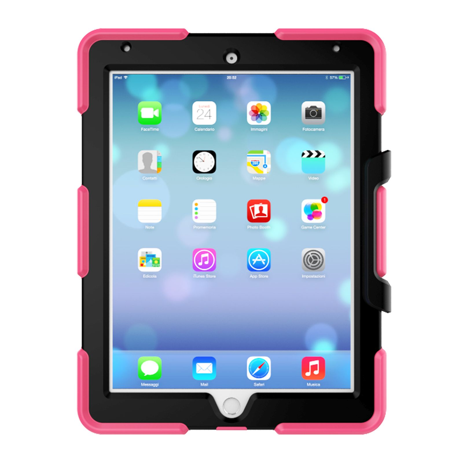 9.7 Outdoor Case Zoll Apple 3in1 LOBWERK 2017 Bookcover für Schutzhülle iPad Kunststoff, Pink