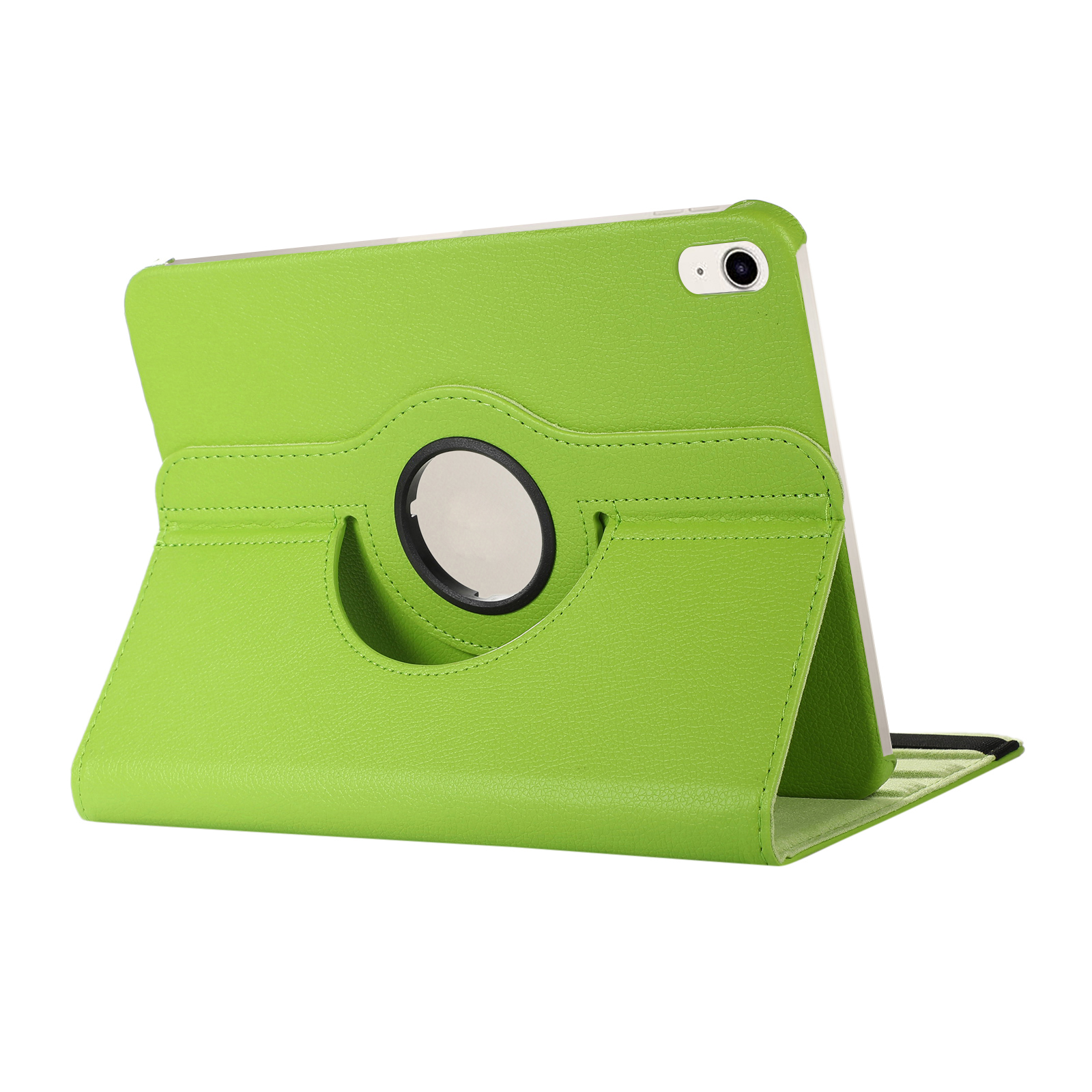 Grüne Tablet-Hülle, Tablet darin.