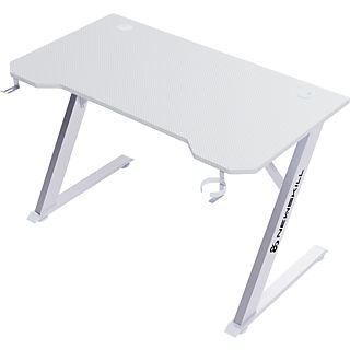 Mesa de escritorio gaming  - Belenoriv NEWSKILL, Tablero MDF / Metal reforzado estructura Z, Blanco