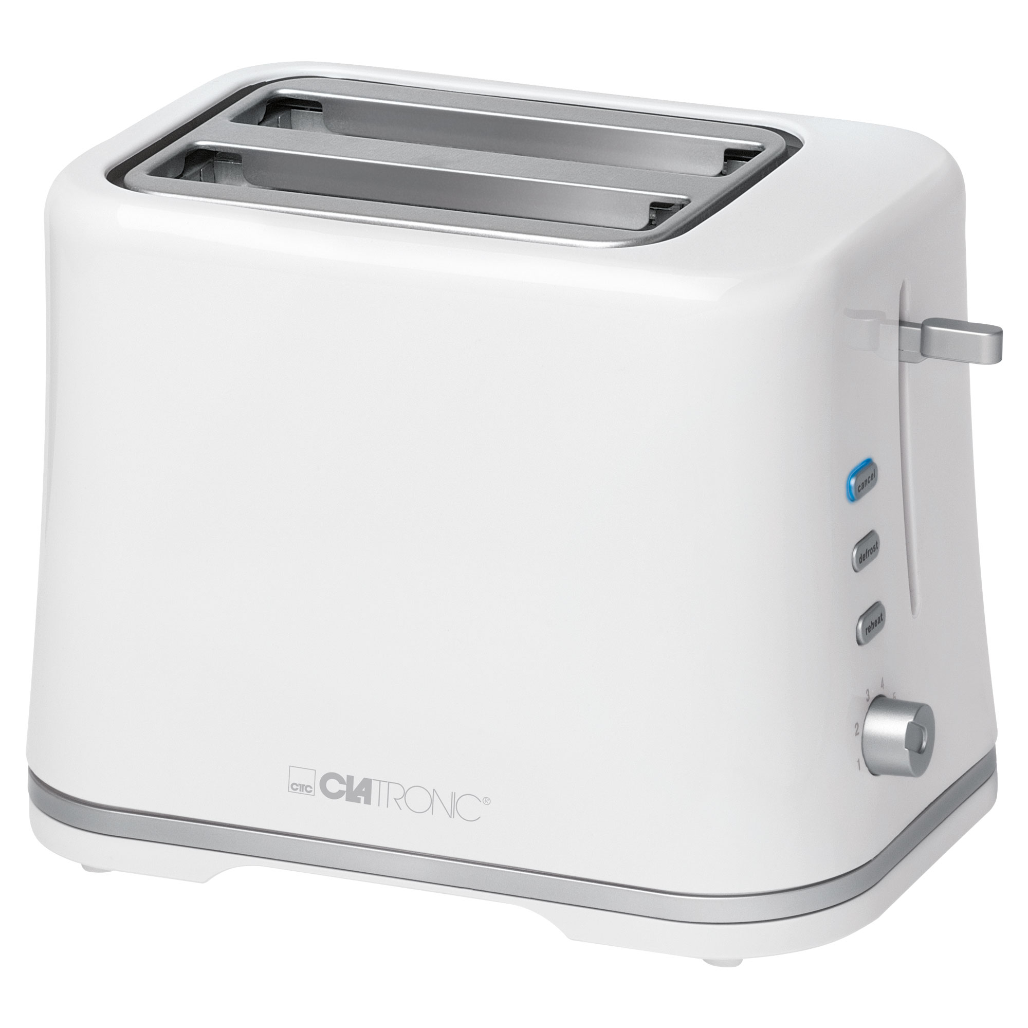 CLATRONIC TA 3554 Toaster Weiß Watt, Schlitze: (870 2)