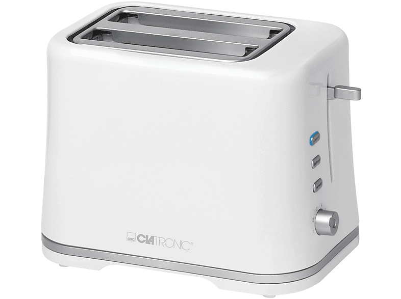3554 Watt, CLATRONIC Toaster 2) Weiß (870 TA Schlitze: