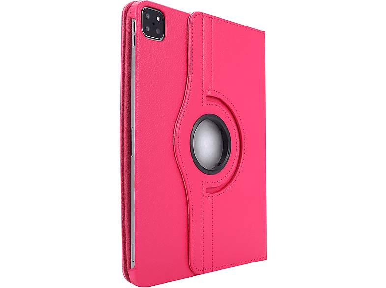 LOBWERK Hülle Schutzhülle Bookcover für Apple iPad Pro 2020 12.9 Zoll Kunstleder, Pink