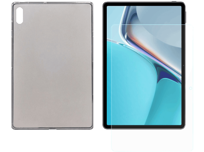 LOBWERK 2in1 Set (Schutzhülle + Schutzglas) Case Backcover für Huawei MatePad 11 2021 11 Zoll TPU, Matt