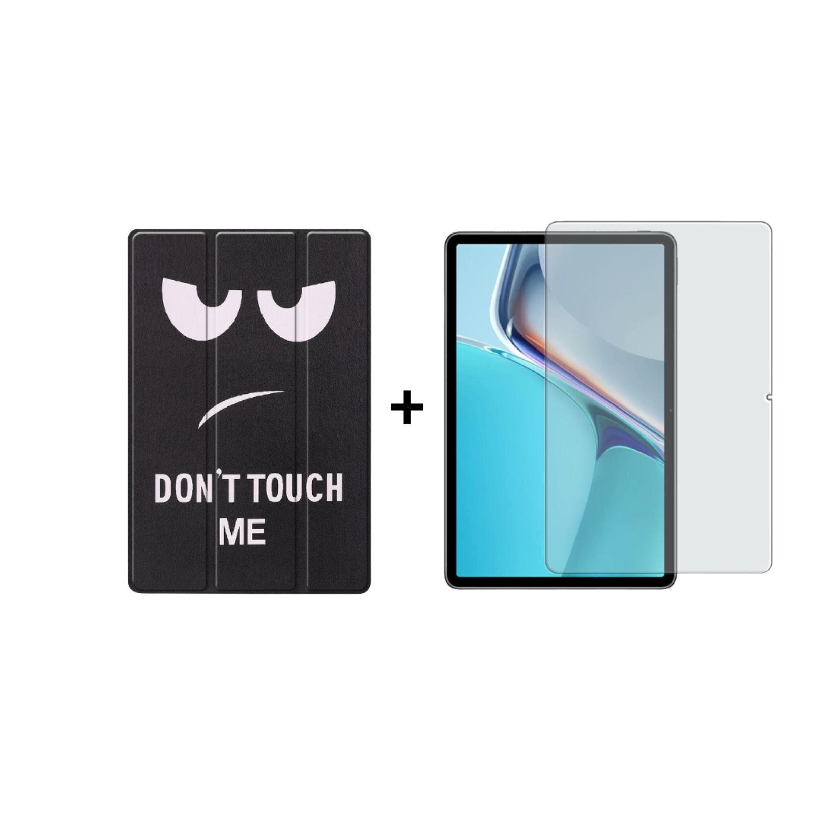 LOBWERK 2in1 + 11 Set 11 Schutzglas) Zoll Huawei MatePad für (Schutzhülle Kunstleder, 2021 Bookcover Mehrfarbig Case