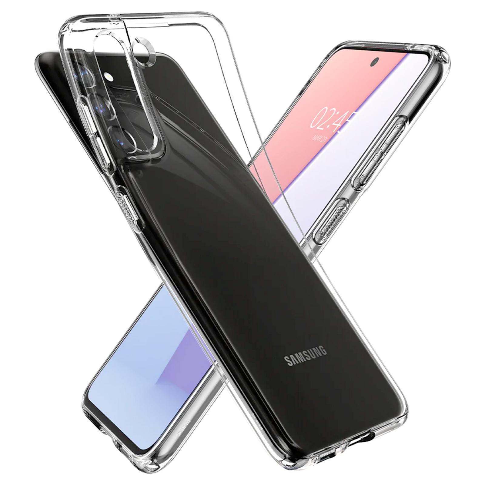 SPIGEN Liquid Cristal Series, Transparent Samsung, Galaxy S21 FE, Backcover