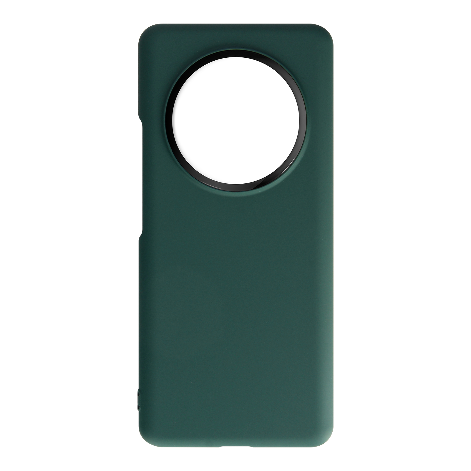 Una custodia verde scuro per telefono.