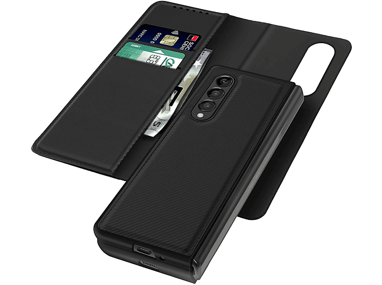 AVIZAR Twill Series, Backcover, Samsung, Galaxy Z Fold 3, Schwarz