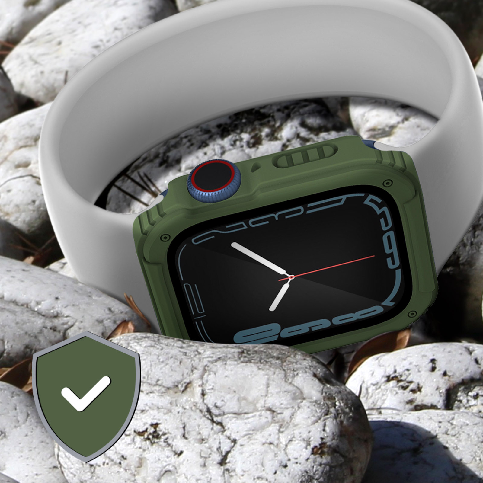 AVIZAR 360° Series, Full Cover, 7, 41mm, Apple, 8 Apple Khaki Series Watch 