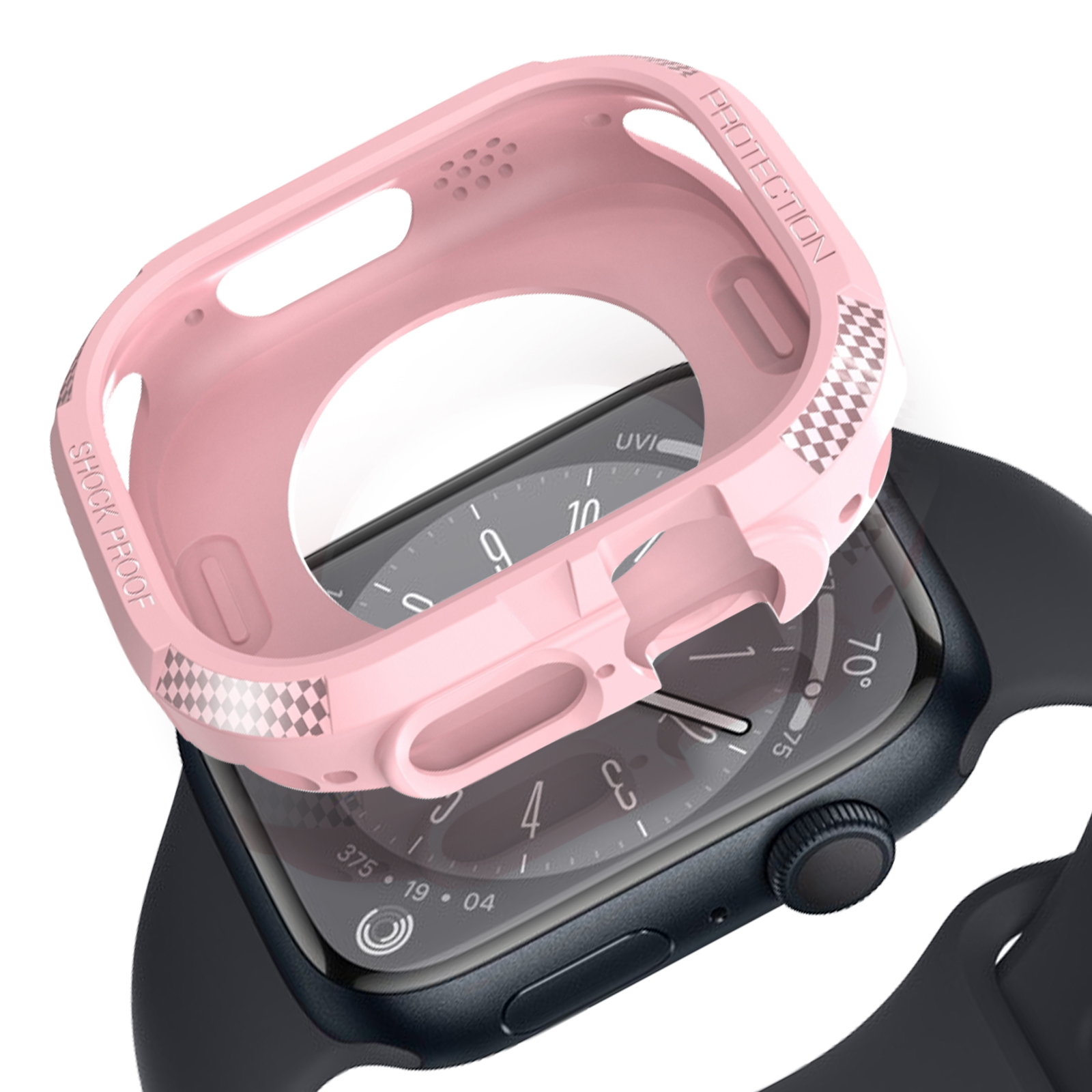 AVIZAR Carbon 7, Apple, 8, Full 5, Watch Series Design, Rosa Apple 4, Cover, 6
