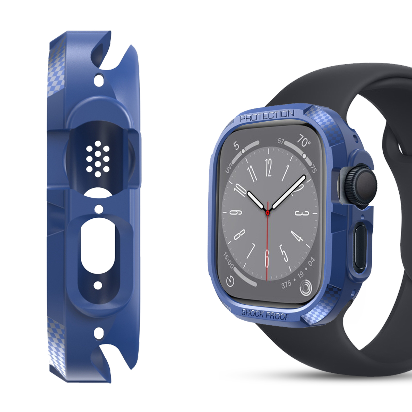 Design, 4, Apple Full 7, 6, Carbon Blau Series Apple, Watch 8, Cover, AVIZAR 5,
