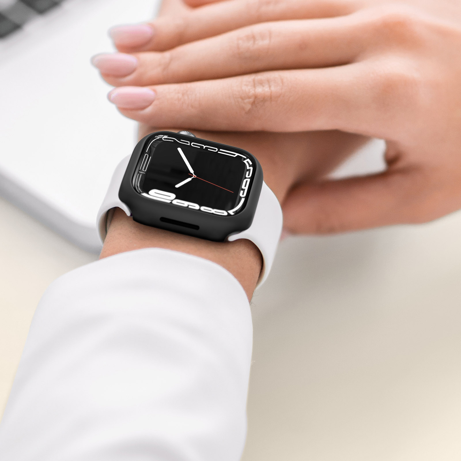 AVIZAR Silikon, Full Cover, Apple, / Apple Watch Series Schwarz 8 7, 45mm