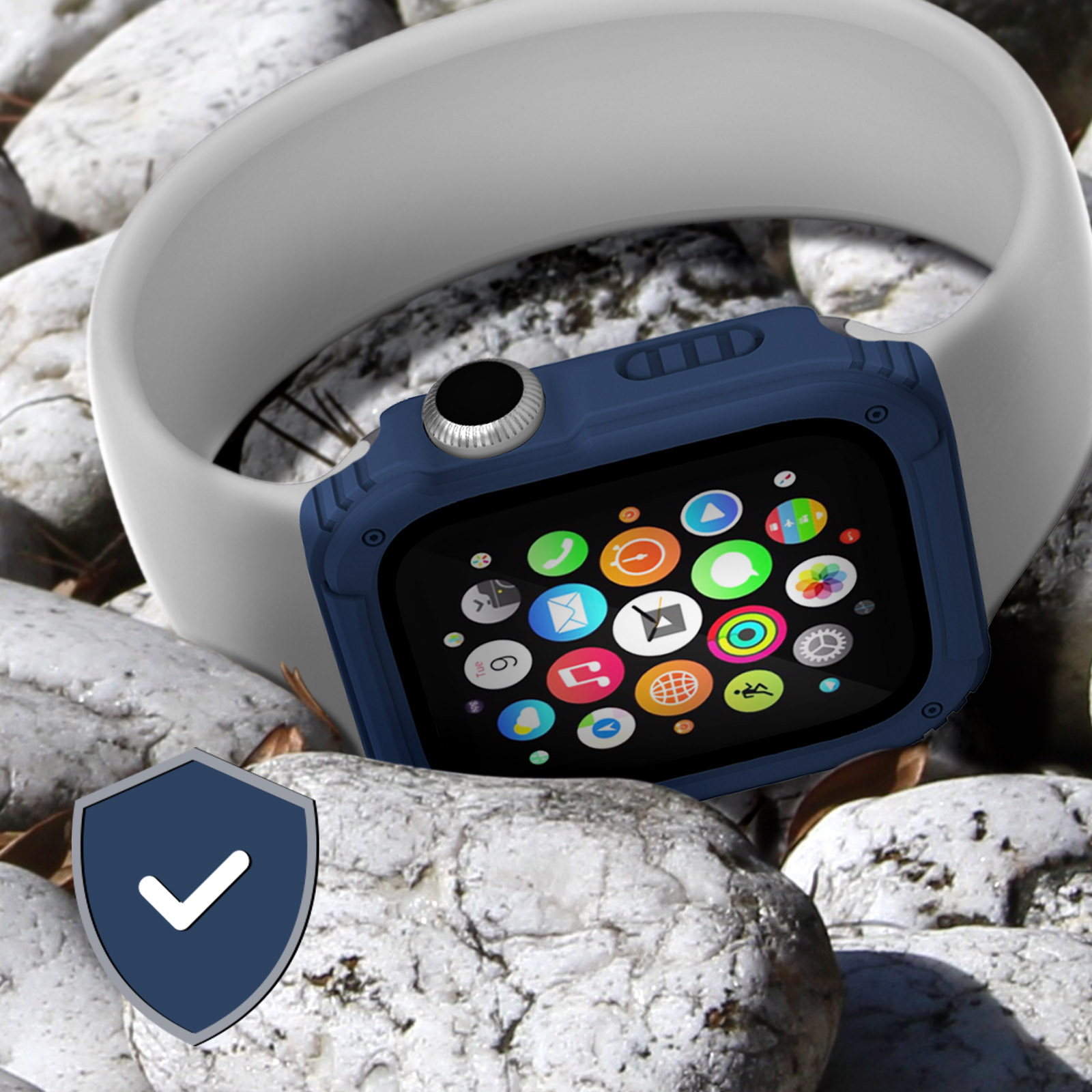 / / Cover, Apple Series 360° Watch Series, 3 1, Dunkelblau 2 42mm, Full Apple, AVIZAR