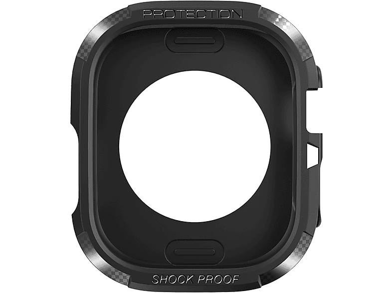 AVIZAR Carbon Design, Full Cover, Apple, Apple Watch Series 8, 7, 6, 5, 4, Schwarz