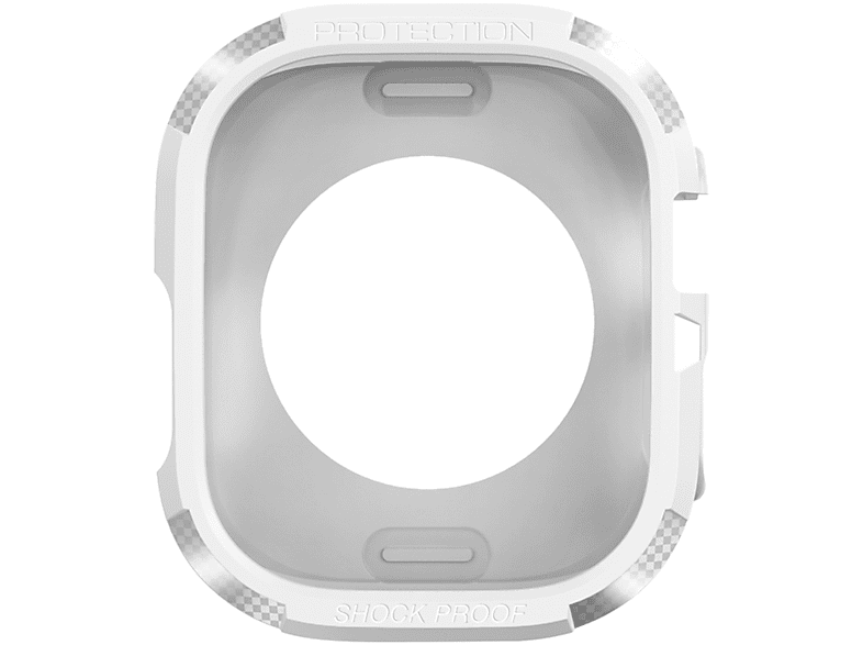 AVIZAR Carbon Design, Full Cover, Apple, Apple Watch Series 8, 7, 6, 5, 4, Weiß | Fullcover