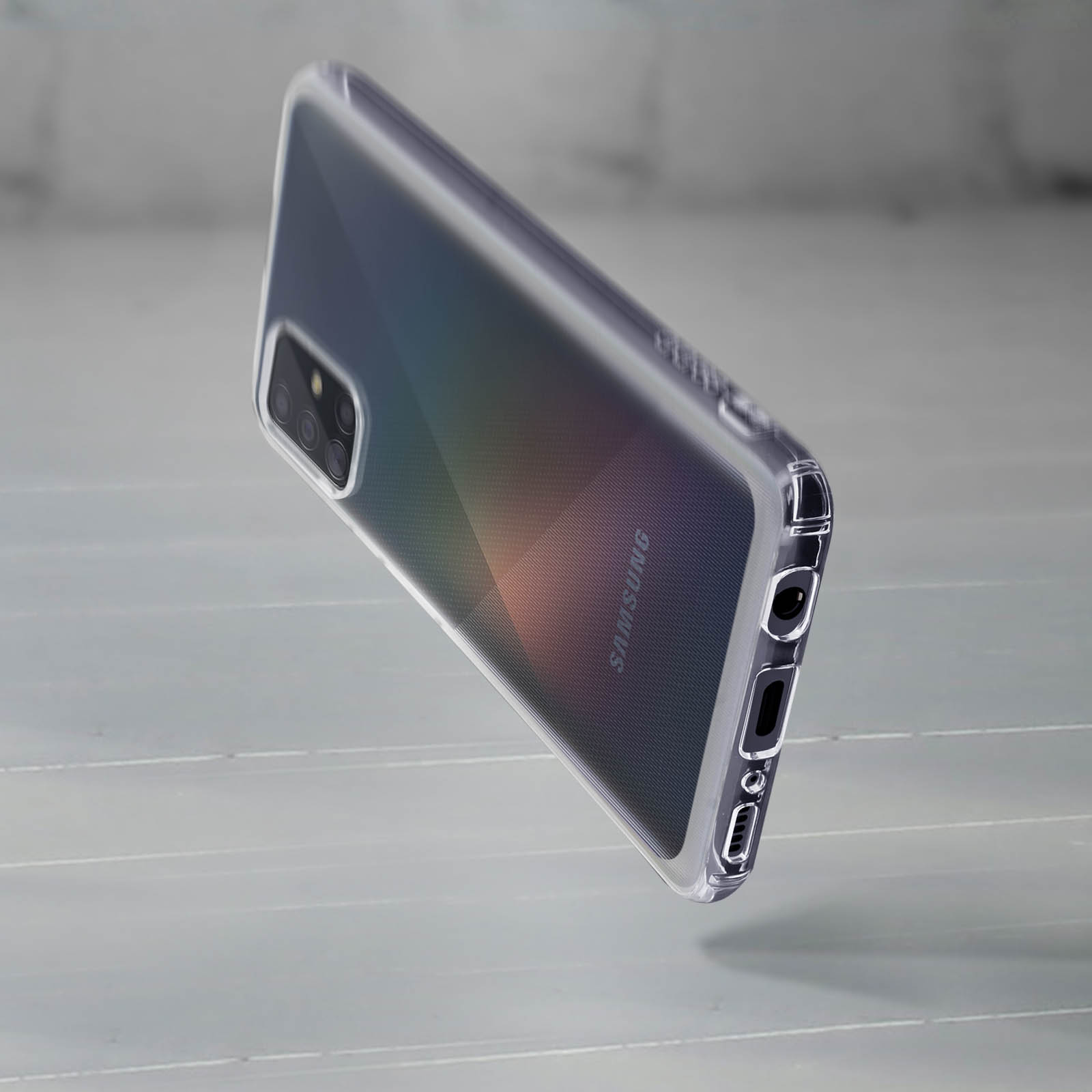Original Handyhülle A71, Polycarbonat, Samsung, SAMSUNG Transparent Galaxy Backcover, aus