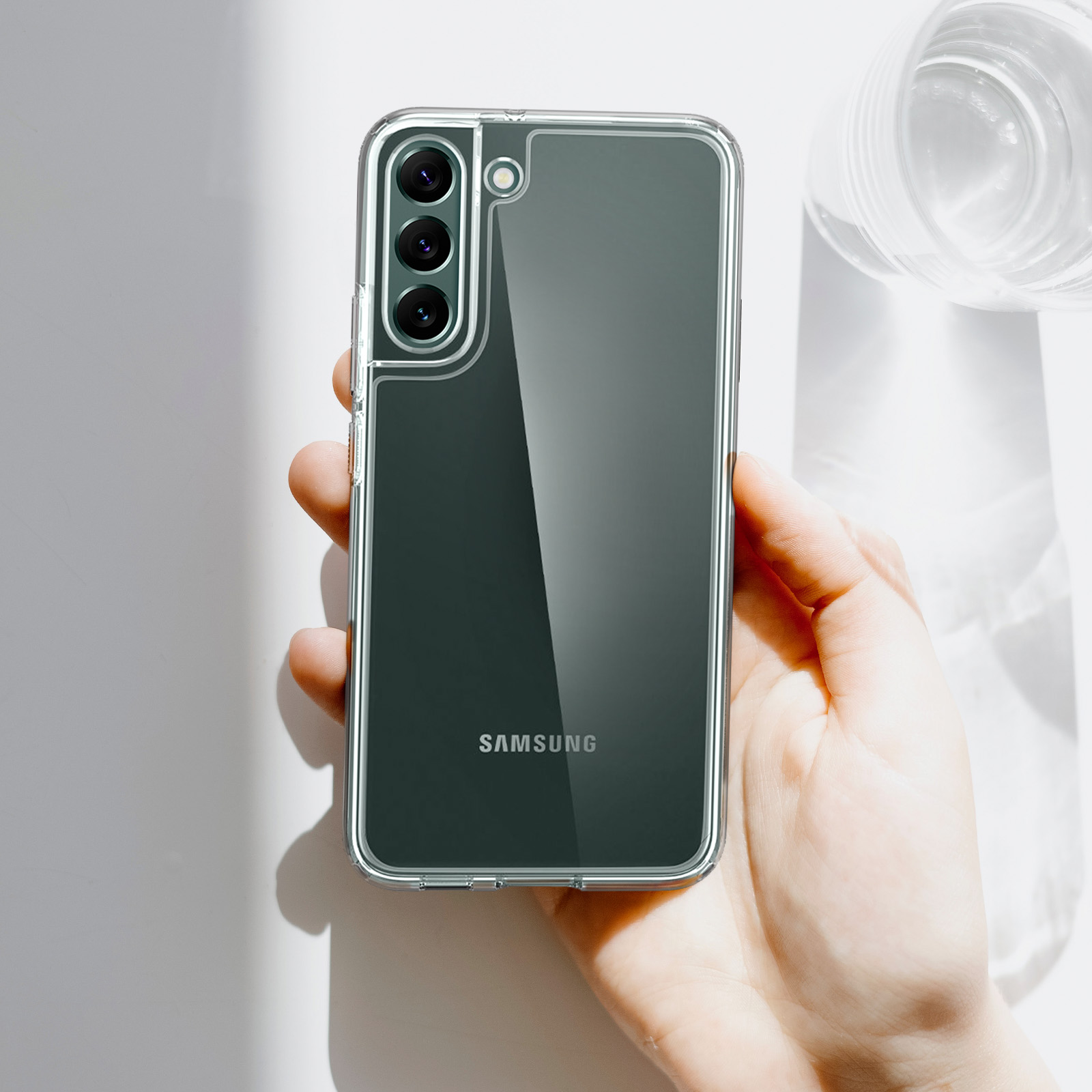 SPIGEN Ultra Hybrid stoßfeste Transparent S22, Galaxy Series, Backcover, Samsung