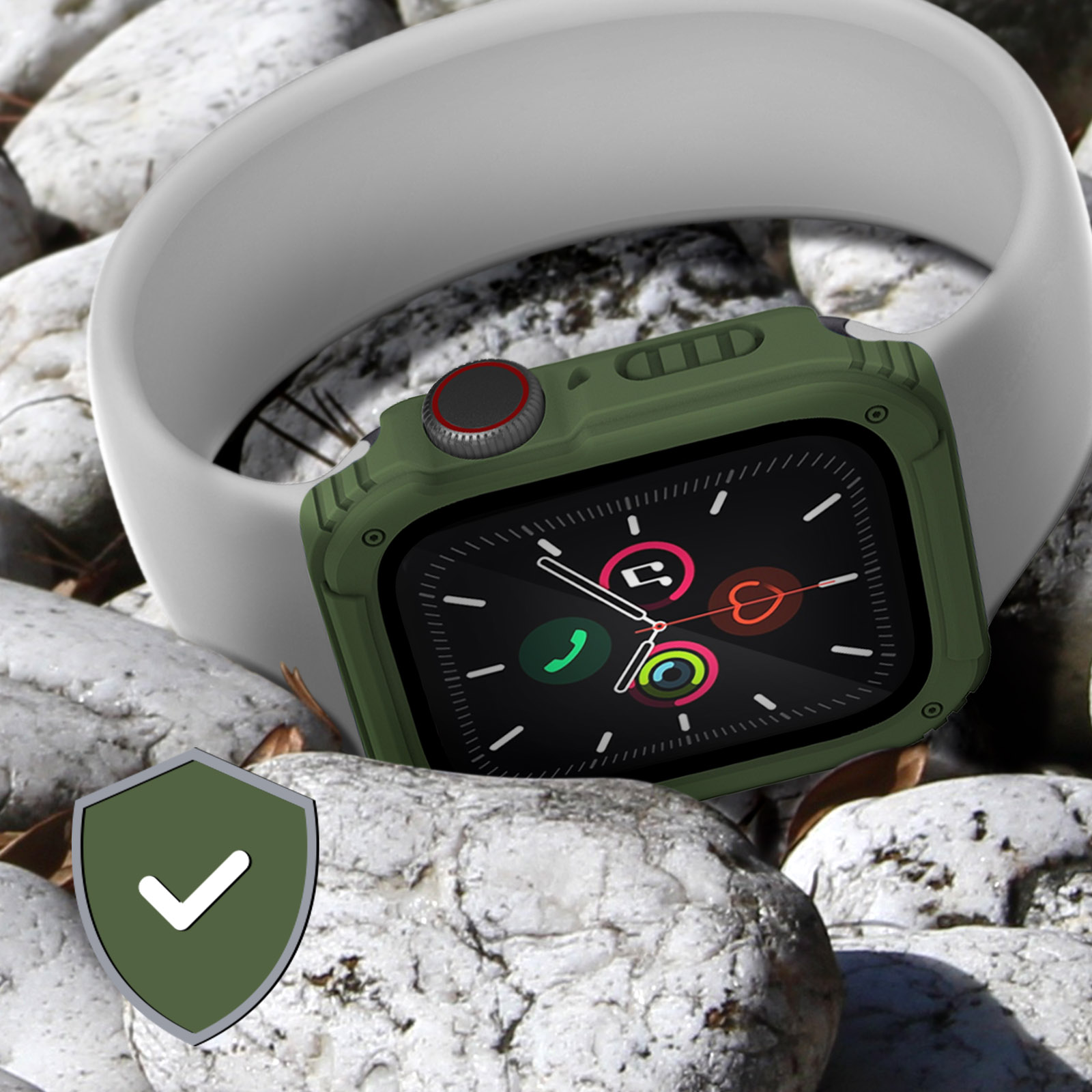 Cover, 5 Apple, / Watch Full AVIZAR Series, / Series 6 Apple 4 SE, 44mm, / Khaki 360°