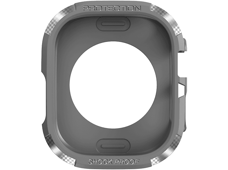 AVIZAR Carbon Design, Full Cover, Apple, Apple Watch Series 8, 7, 6, 5, 4, Grau