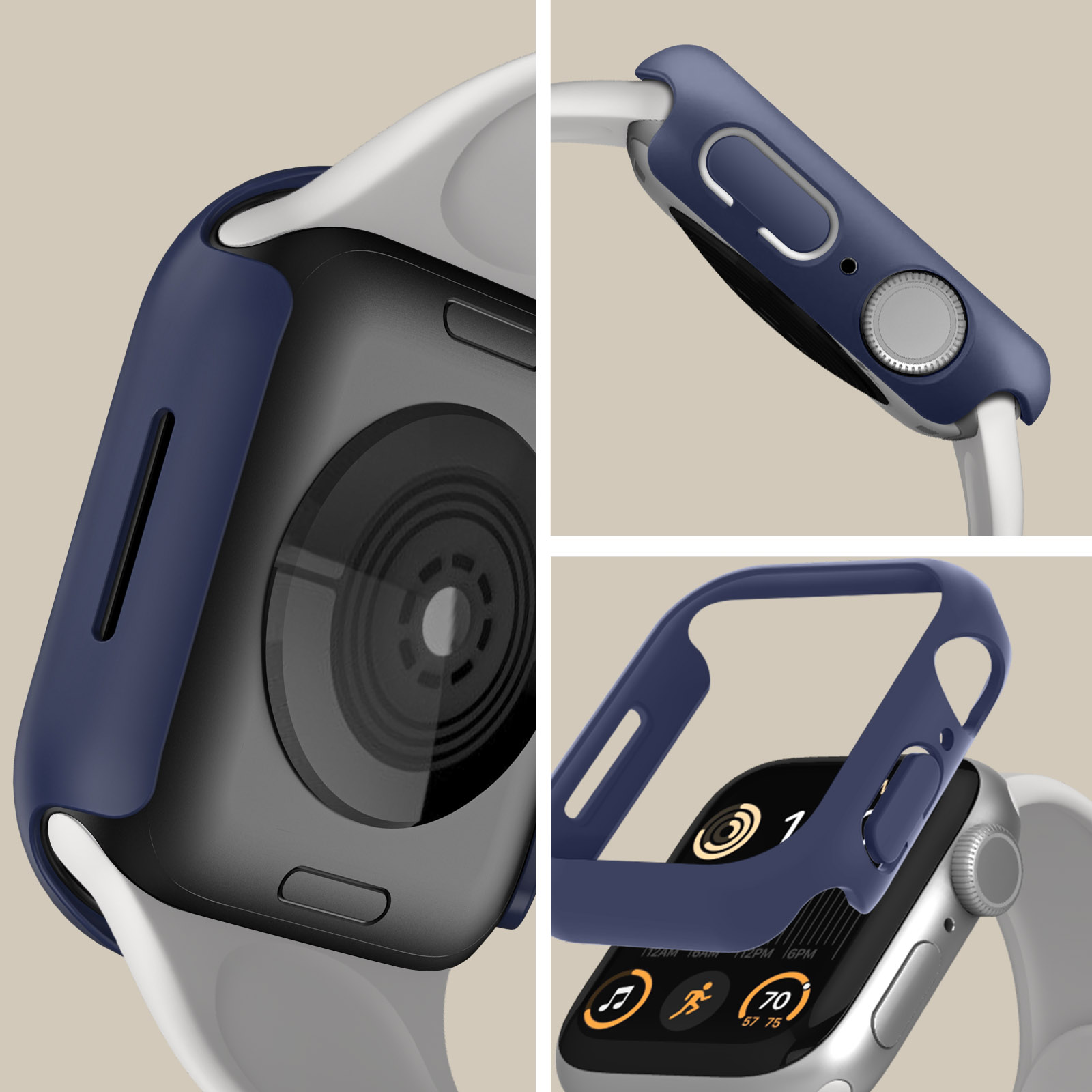 Series / Apple Dunkelblau Watch Apple, AVIZAR 8 Cover, Silikon, Full 7, 45mm,
