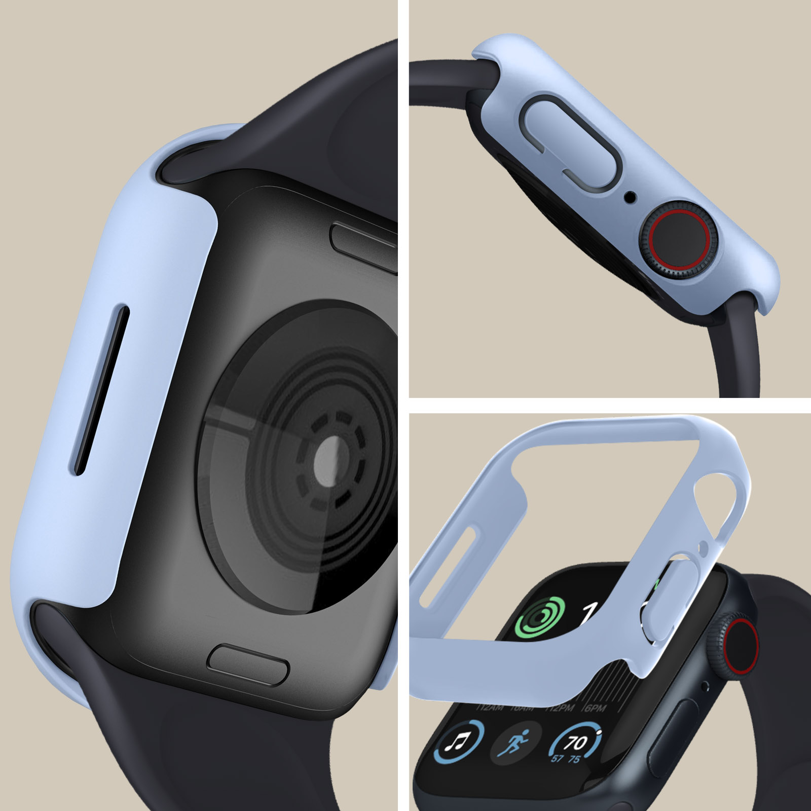 AVIZAR Silikon, Full Watch Cover, Blau 8 / Apple, Apple 7, 45mm, Series