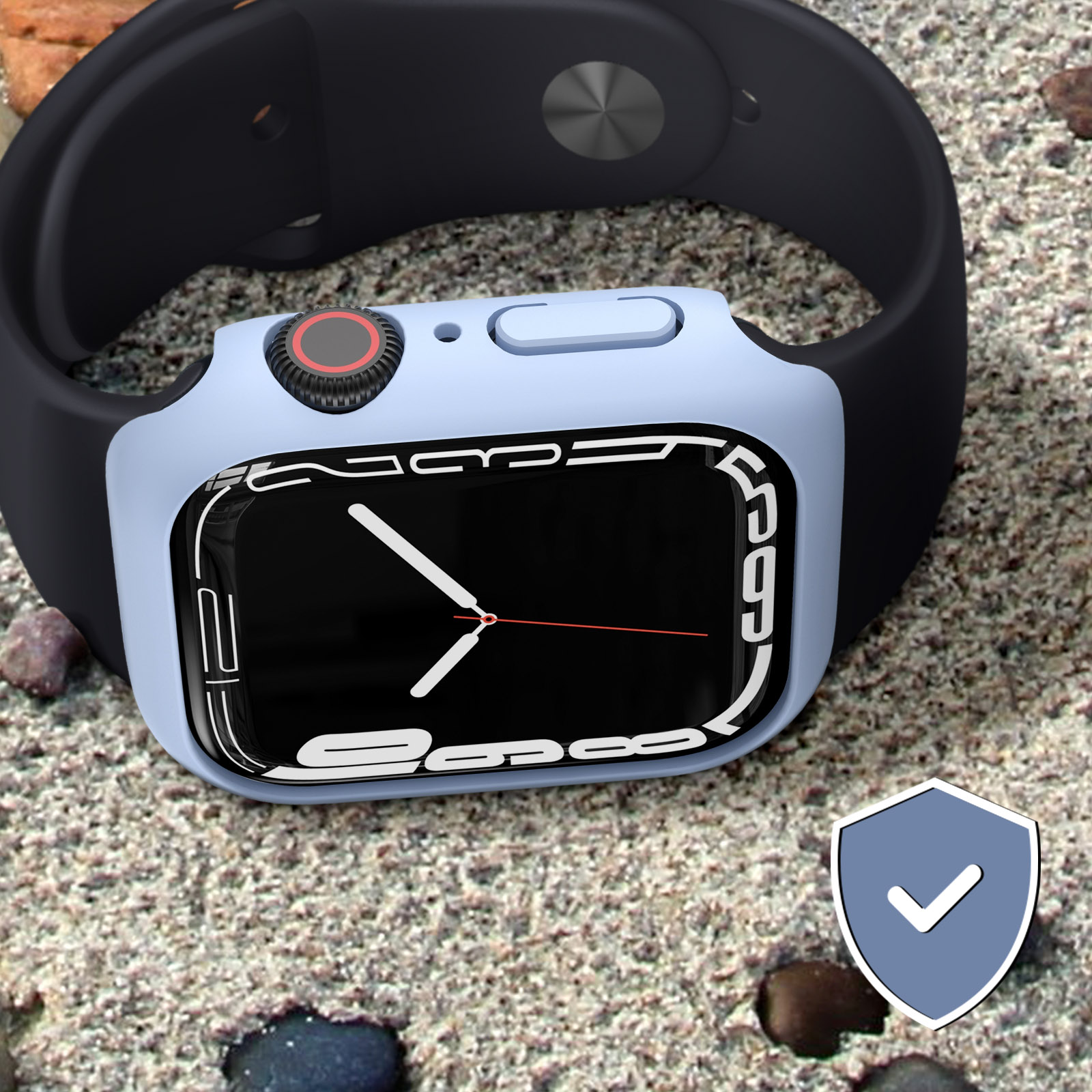 AVIZAR Silikon, Full Watch Cover, Blau 8 / Apple, Apple 7, 45mm, Series