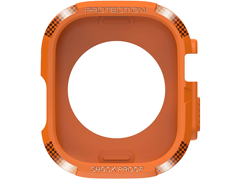 AVIZAR Carbon Design, Full Cover, Apple, Apple Watch Series 8, 7, 6, 5, 4, Orange
