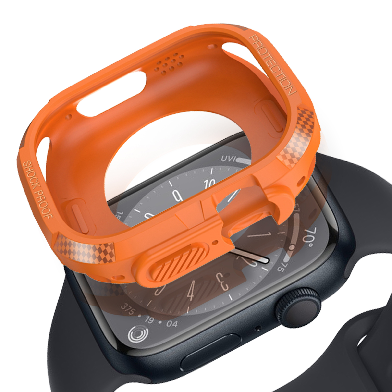 AVIZAR Carbon 8, 4, 5, Apple, Apple Design, 6, Orange Cover, Series Full Watch 7