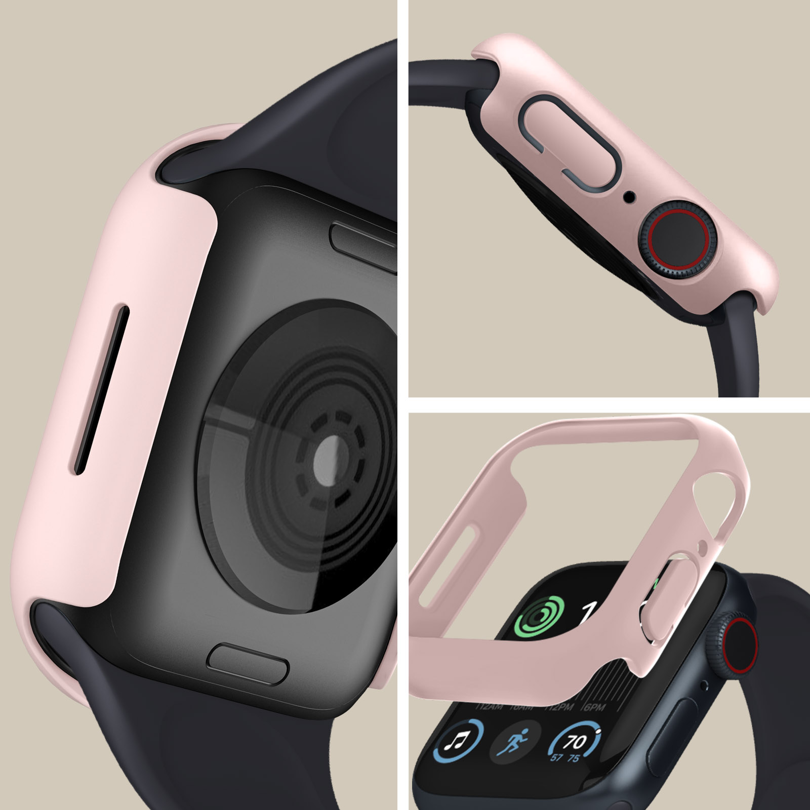 AVIZAR Silikon, Full Cover, 8 7, 45mm, Watch / Apple, Apple Series Rosa