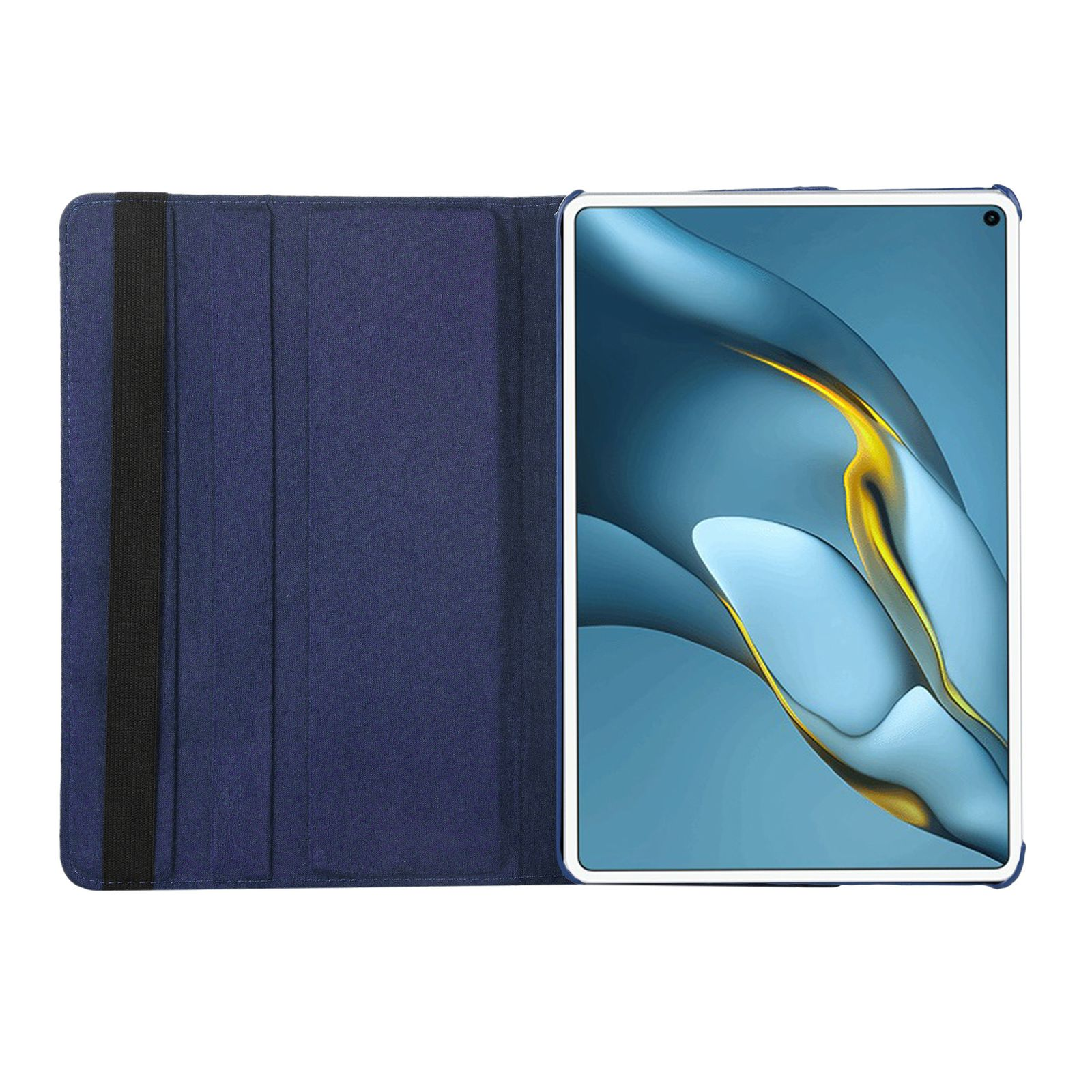 Zoll Set (Schutzhülle + MRR-W29 Schutzglas) 2in1 Pro LOBWERK für Huawei MatePad 10.8 Bookcover Blau 2021 Case Kunstleder,