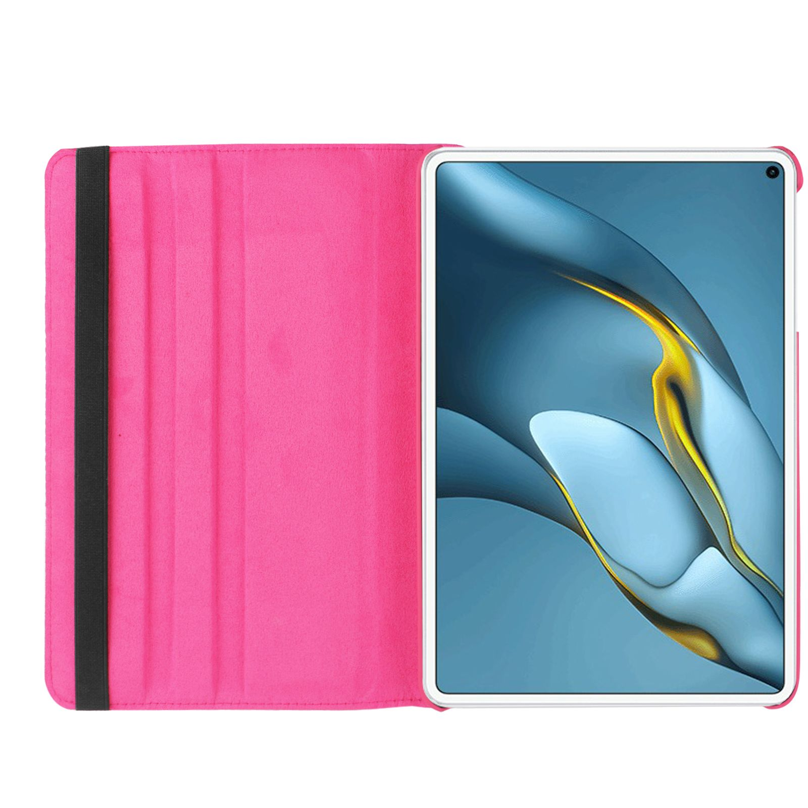 Set MRR-W29 Pink + Huawei MatePad LOBWERK 2in1 Pro Schutzglas) Bookcover 2021 Case für (Schutzhülle 10.8 Zoll Kunstleder,