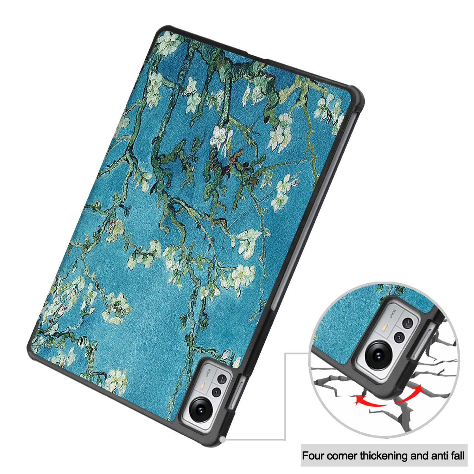 LOBWERK Hülle Schutzhülle Bookcover für Xiaomi Pro Pad 5 Kunstleder, Mehrfarbig 12.4 Zoll