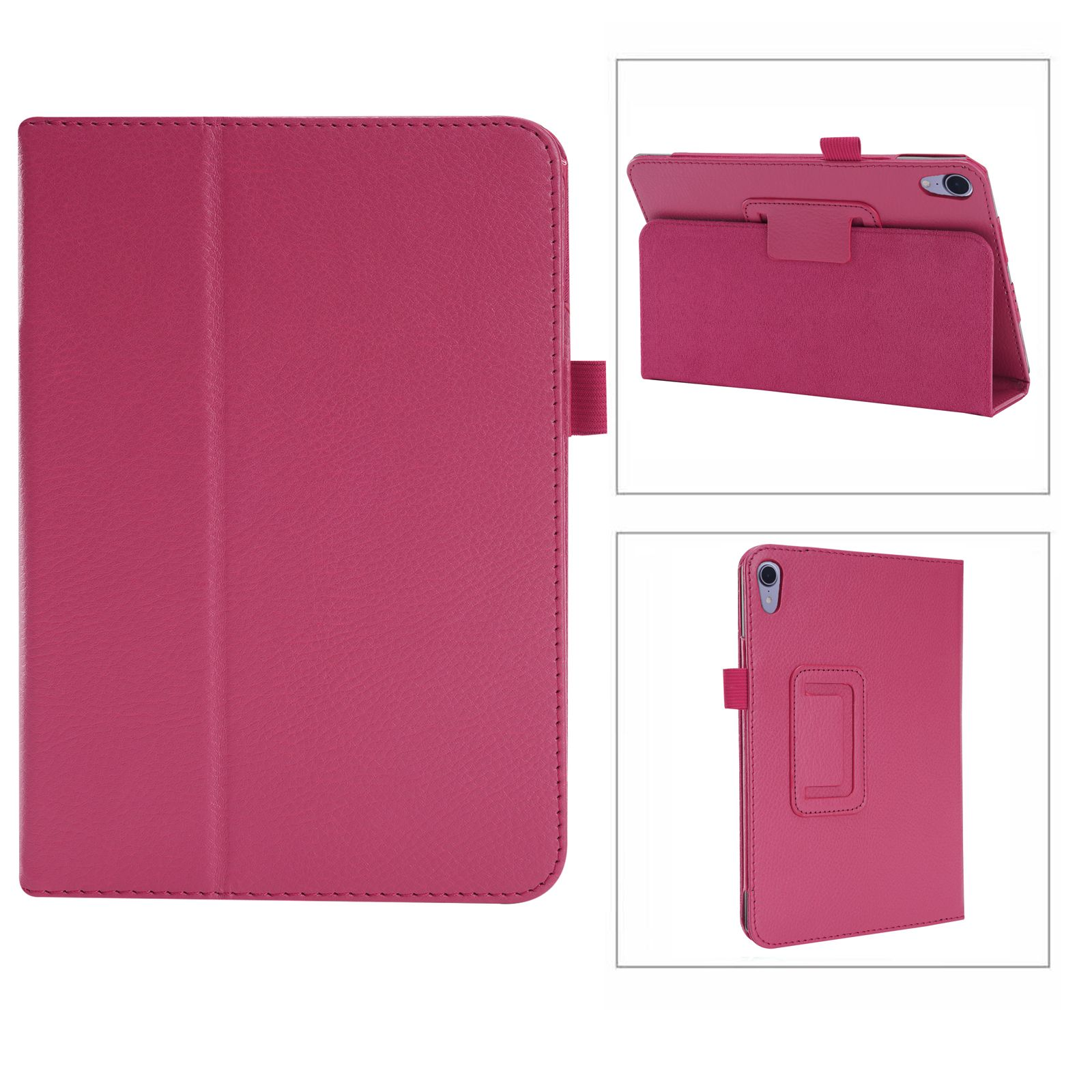 LOBWERK 2in1 Set Schutzglas) für Kunstleder, Zoll (Schutzhülle 8.3 Bookcover Pink 2021 IPad Case Mini + 6 Apple
