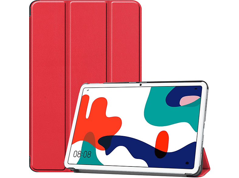 LOBWERK Hülle Schutzhülle Bookcover für Huawei MatePad BAH3-AL00 BAH3-W09 10.4 Zoll Kunstleder, Rot