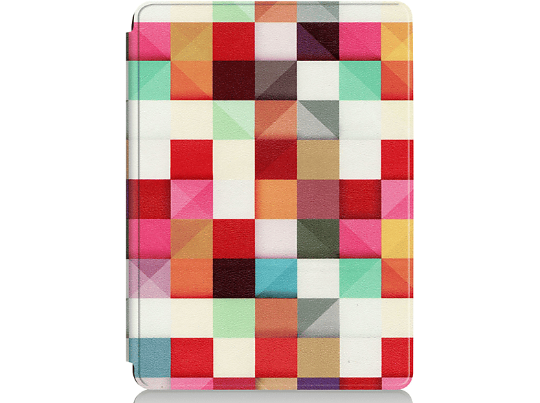 LOBWERK Hülle Schutzhülle Bookcover für Microsoft Surface Go Go 2 (2018/2020) 10 Zoll Kunstleder, Mehrfarbig