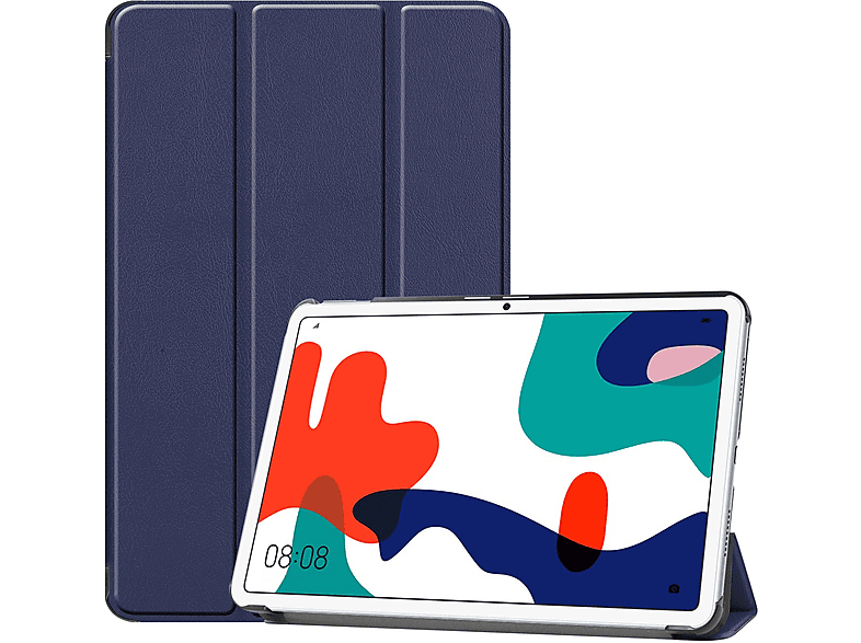 LOBWERK Hülle Schutzhülle Bookcover für Huawei MatePad BAH3-AL00 BAH3-W09 10.4 Zoll Kunstleder, Blau