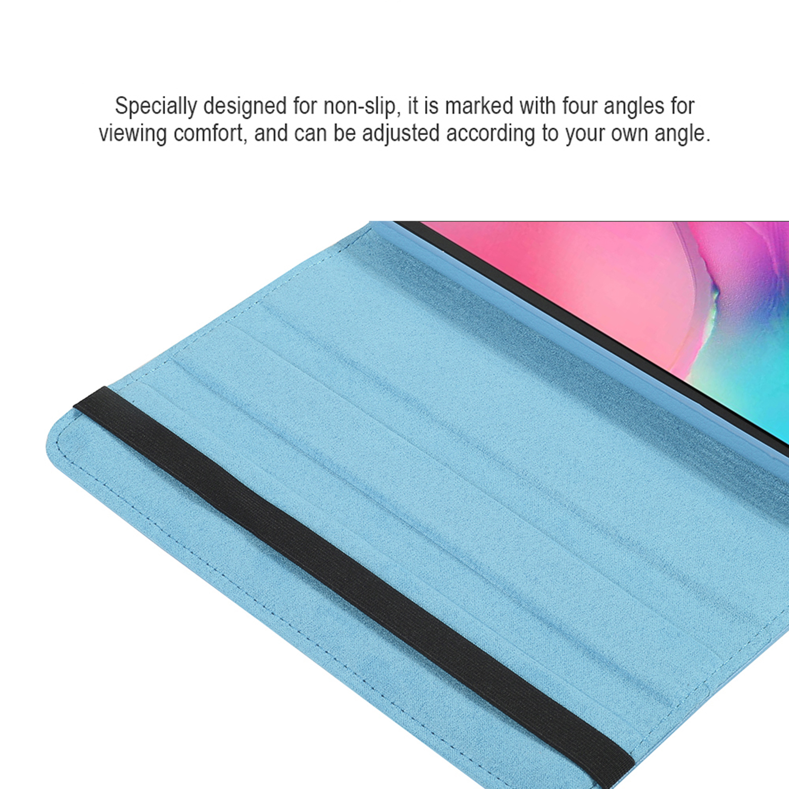 Galaxy LOBWERK Bookcover Samsung Tab SM-T510 Zoll 10.1 10.1 Hülle A Kunstleder, Schutzhülle für Hellblau